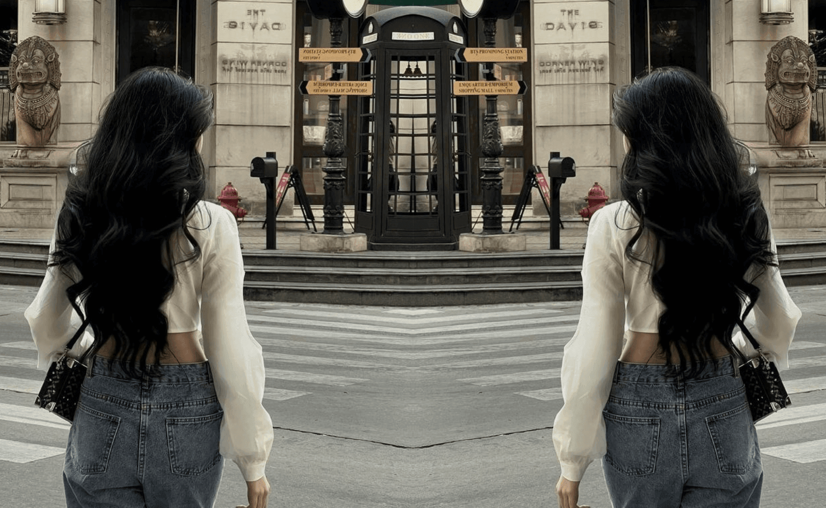 Premium hair extensions background